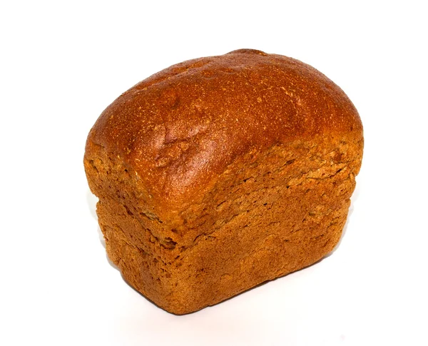Loaf of whole rye bread isolated — Stock Photo, Image