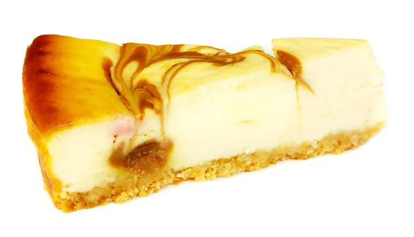 stock image Cheesecake isolated on white