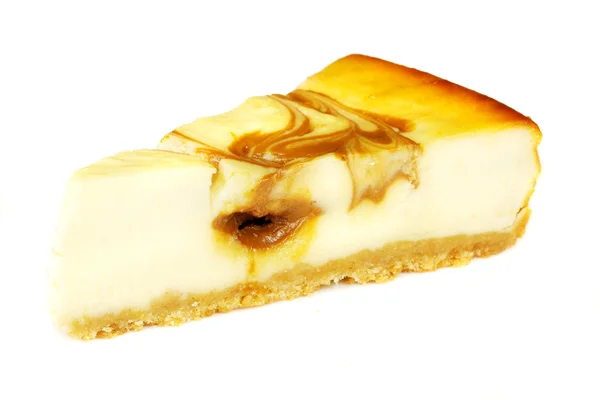 Cheesecake isolerad på vit — Stockfoto