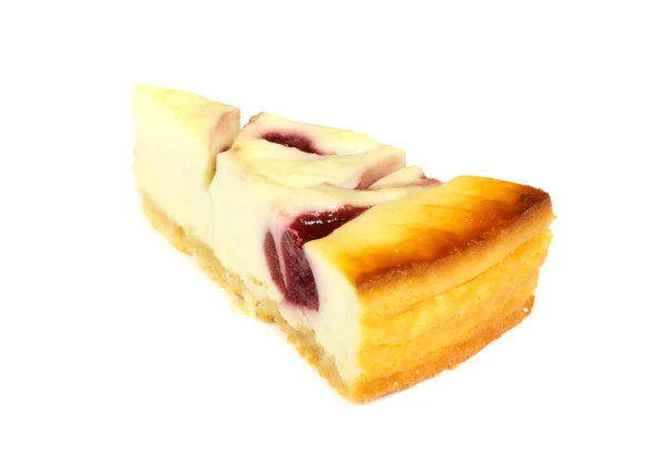 stock image Cheesecake isolated on white