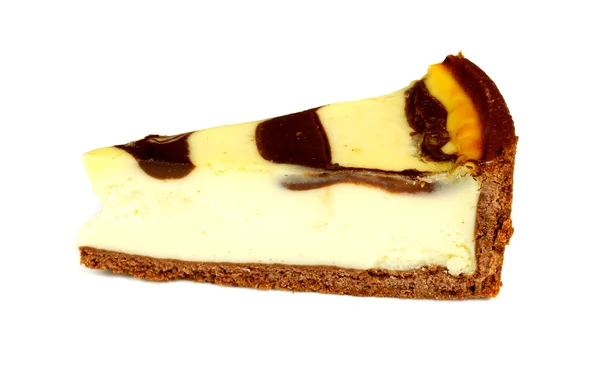Cheesecake isolated on white — Stock Photo, Image