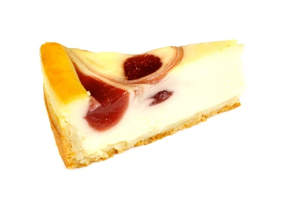 stock image Cheesecake isolated on white