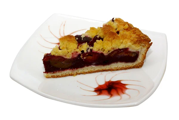 Freshly baked plum cake — Stock Photo, Image