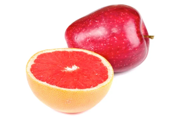 Reife orange Grapefruit isoliert — Stockfoto