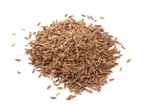 Pile dill seeds on white background — Stock Photo, Image