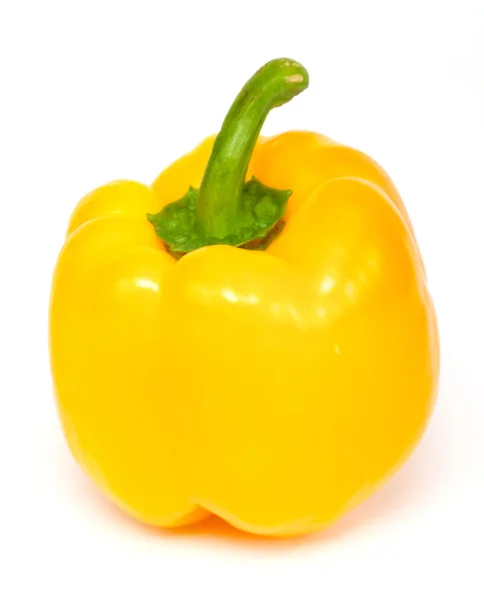 Peperone giallo paprica su sfondo bianco isolato — Foto Stock