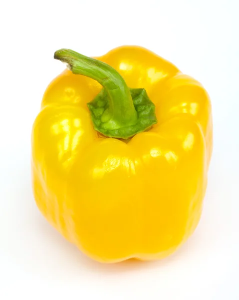 Πάπρικα κίτρινη πιπεριά σε άσπρο φόντο απομονωθεί — Φωτογραφία Αρχείου