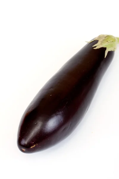 stock image Studio shot of eggplant on white with soft shadow.