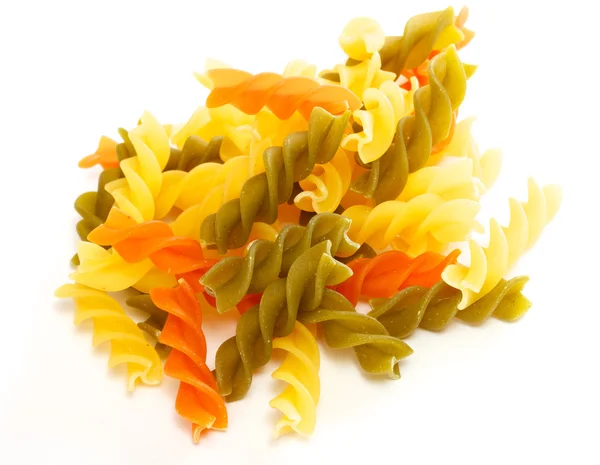 stock image Dried italian pasta on white background