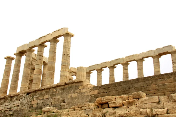 De tempel van poseidon at sounion Griekenland — Stockfoto