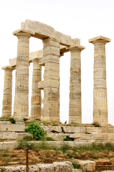 Poseidon chrám na mysu Súnion nedaleko Athén, Řecko — Stock fotografie