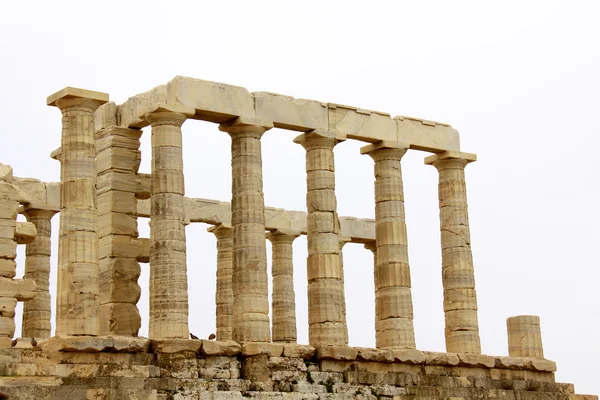 Tempel van poseidon bij Kaap sounion in de buurt van Athene, Griekenland — Stockfoto