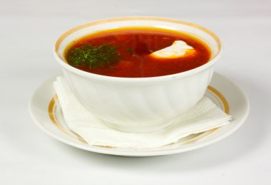 Ukrayna ve Rus ulusal kırmızı çorba-borsch