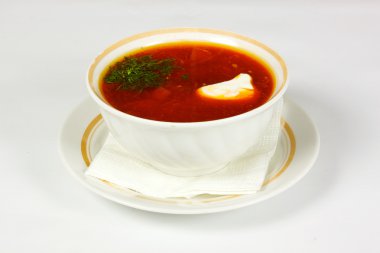 Ukrayna ve Rus ulusal kırmızı çorba-borsch