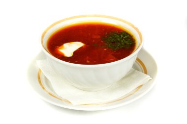 Ukrayna ve Rus ulusal kırmızı çorba-borsch