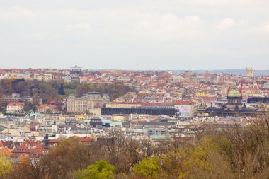 Prag'ın Gotik Kalesi ve Binalar üzerinde görünüm