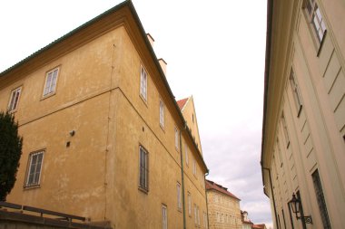 eski Prag şehir manzaralı - eski binalar