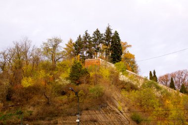 eski Prag şehir manzaralı - eski binalar