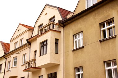 eski Prag şehir manzaralı - eski binalar