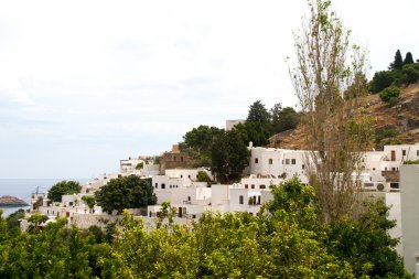 lindos Yunanistan'daki Acropolis