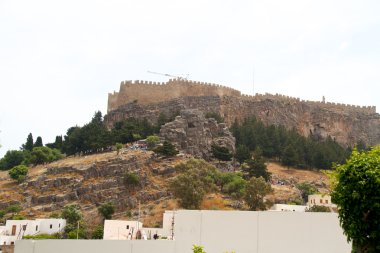 lindos Yunanistan'daki Acropolis