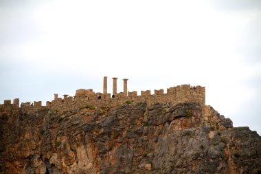 lindos Yunanistan'daki Acropolis