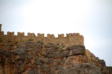 lindos Yunanistan'daki Acropolis