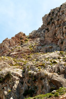 yüksek dağ ve kayalar Yunanistan Rodos