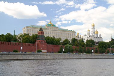 ünlü Moskova kremlin ve Moskova Nehri, Rusya Federasyonu