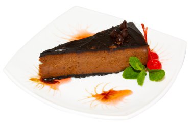 tatlı - cheesecake ile yeşil nane