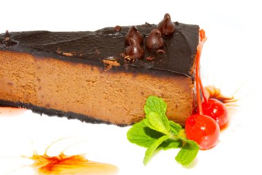 tatlı - cheesecake ile yeşil nane