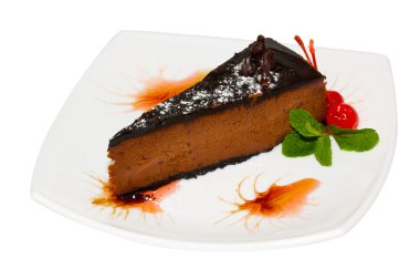 tatlı - cheesecake ile yeşil nane