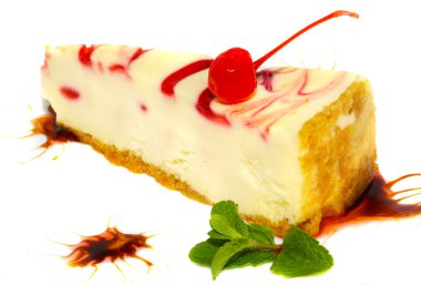 tatlı - cheesecake ile yeşil nane