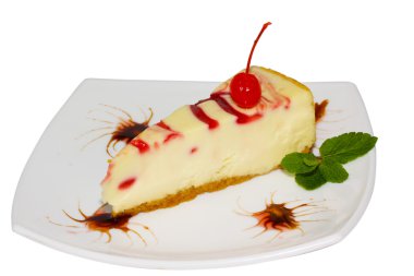 tatlı - cheesecake ile yeşil nane