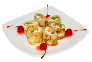 tatlı - cheesecake ile yeşil nane