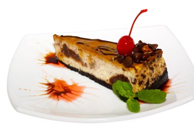 tatlı - cheesecake ile yeşil nane