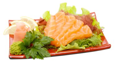 hazırlanan ve lezzetli sushi, sashimi