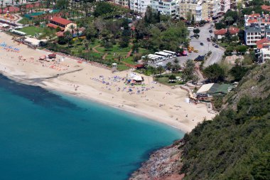 Alanya Şehir hill, deniz kıyısında, Türkiye