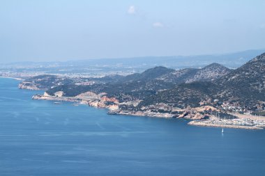 Alanya Şehir hill, deniz kıyısında, Türkiye