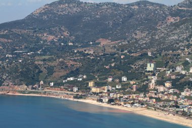 Alanya Şehir hill, deniz kıyısında, Türkiye