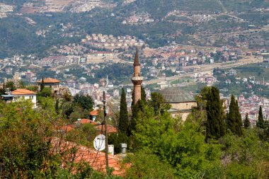 Alanya Şehir hill, deniz kıyısında, Türkiye