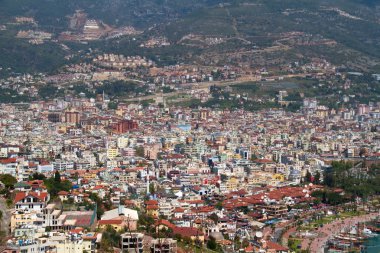 Alanya Şehir hill, deniz kıyısında, Türkiye