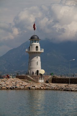 bağlantı noktası deniz feneri. Türkiye, alanya. güneşli havalarda