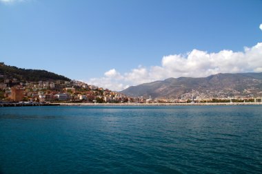 Alanyas Akdeniz kıyı şeridi ve Osmanlı Kalesi (Türkiye)