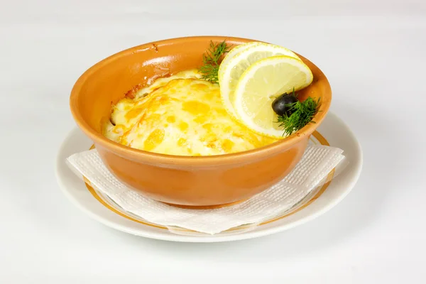 Lasagna on bowl — Stock Photo, Image
