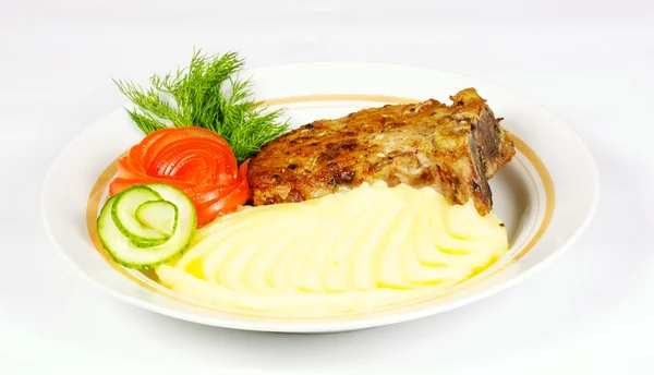 Przepyszne Polędwiczki stek ze świeżych warzyw — Zdjęcie stockowe