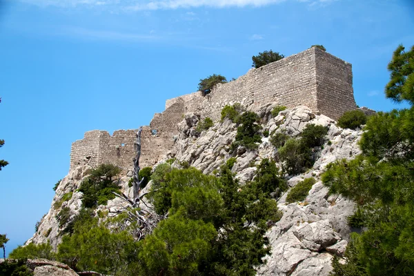 Ruínas antigas na ilha de Rodes, Grécia — Fotografia de Stock