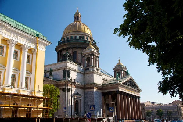 Saint-petersburg, Federacja Rosyjska. Kopuła katedry st.isaac w — Zdjęcie stockowe