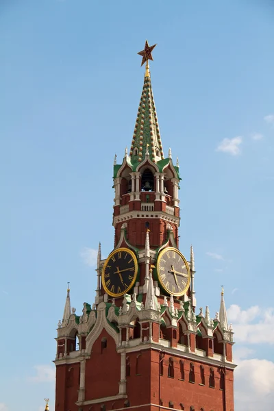 Zbawiciela (spasskaya) wieża Moskiewskiego Kremla, Federacja Rosyjska. — Zdjęcie stockowe