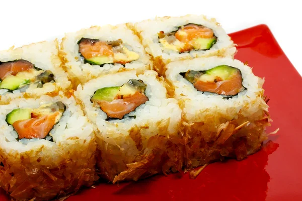 Japón alimentos trdicionales aislados - rollos —  Fotos de Stock